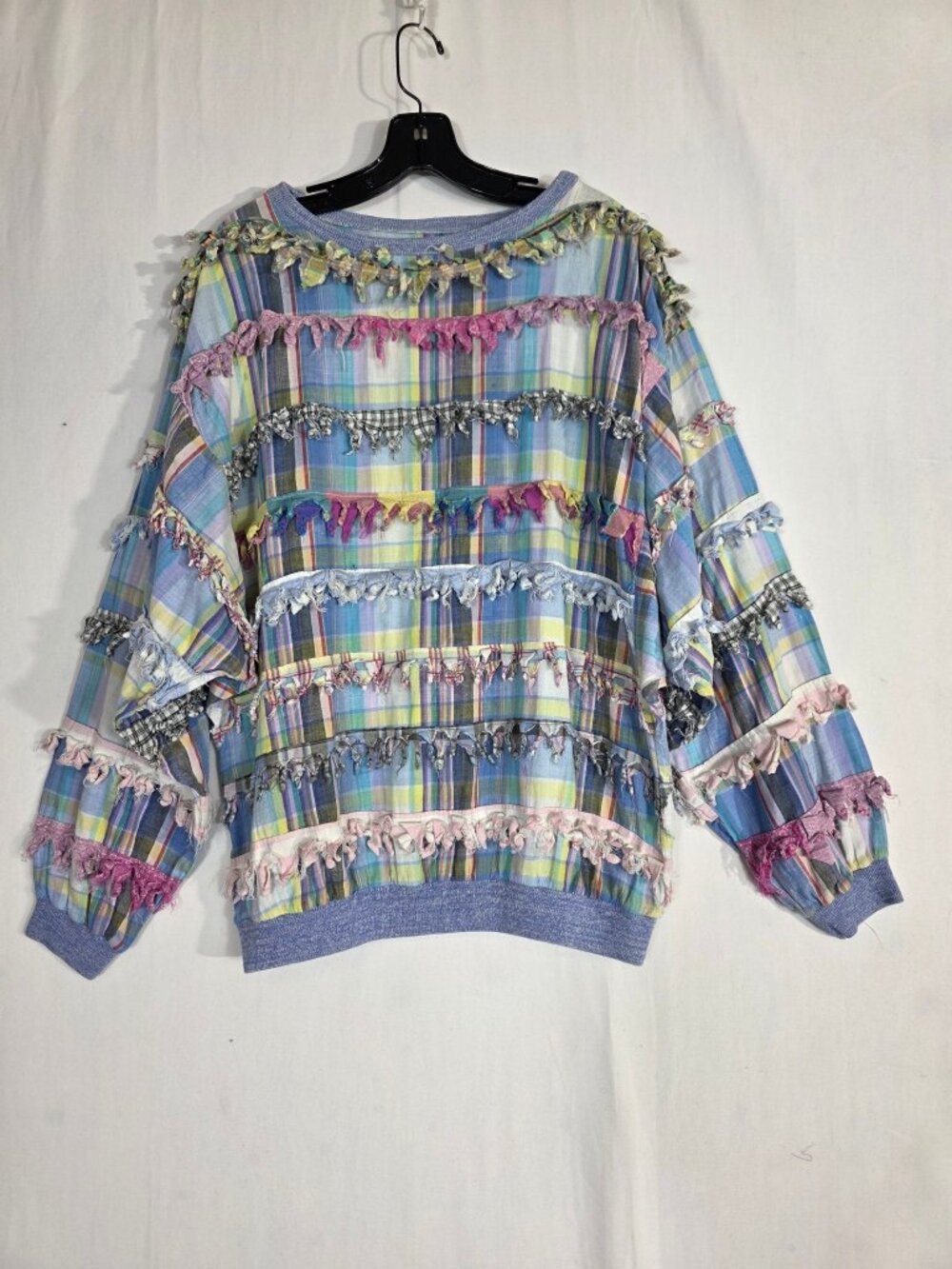 Paula Sweet Muslin Mink Patchwork Sweatshirt Size L